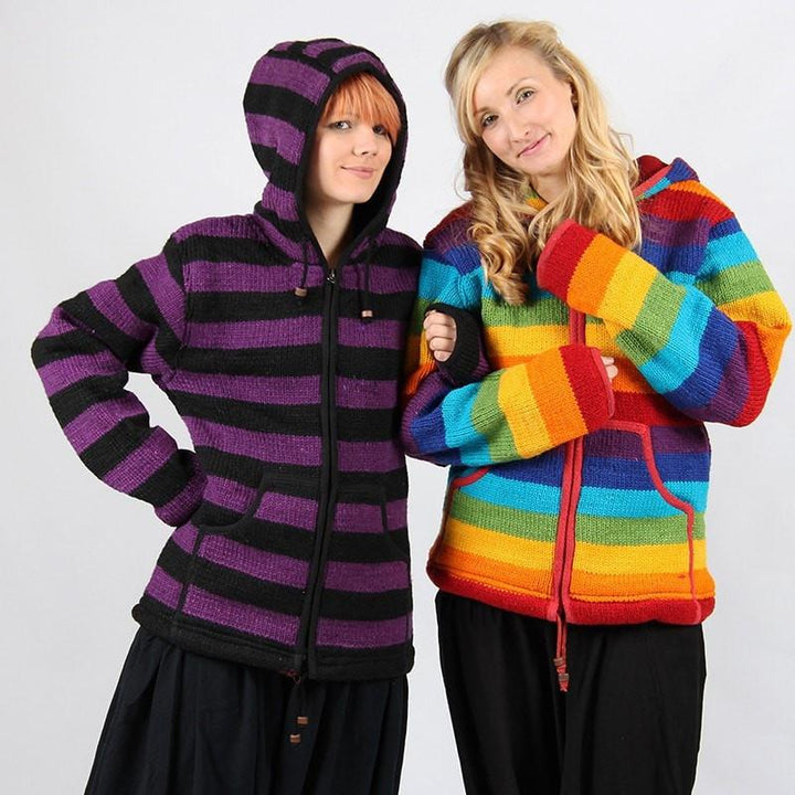 Wool Rainbow Fleece Jacket