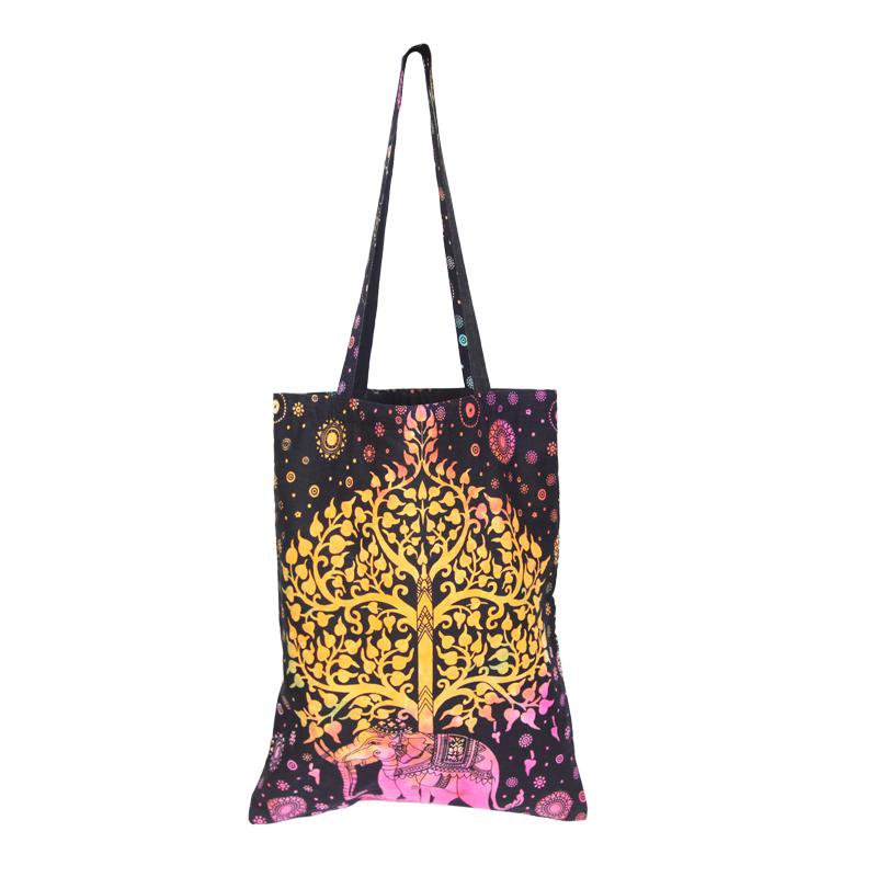 Tie Dye Indian Elephant Shopping  Bag