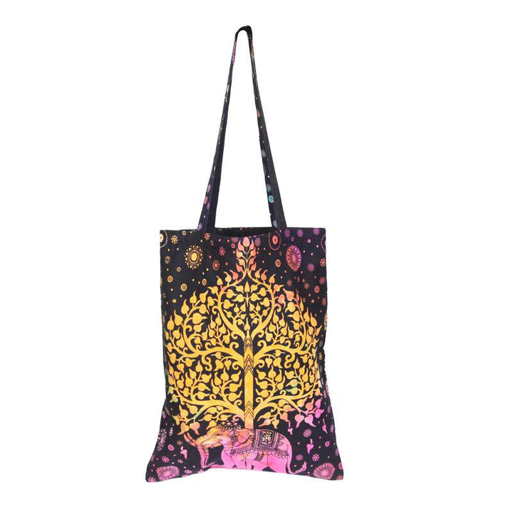 Tie Dye Indian Elephant Shopping  Bag