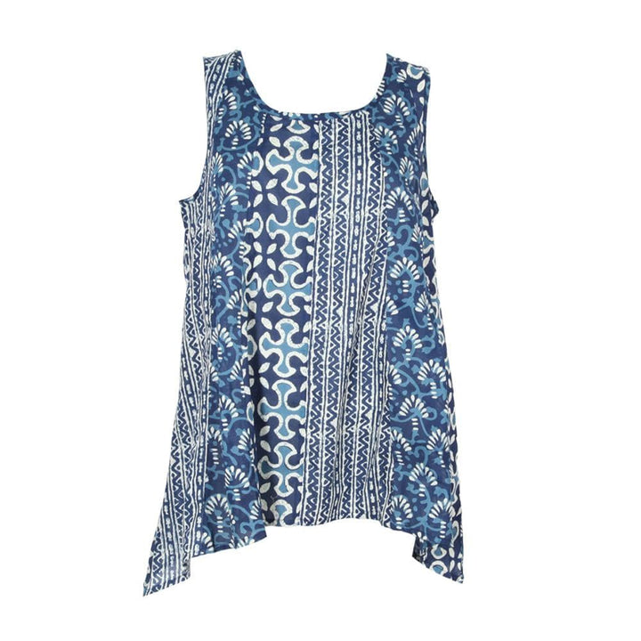 Indian Indigo Patch Top