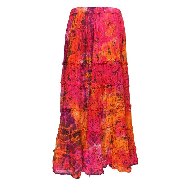 Tie Dye Lurex Maxi Skirt