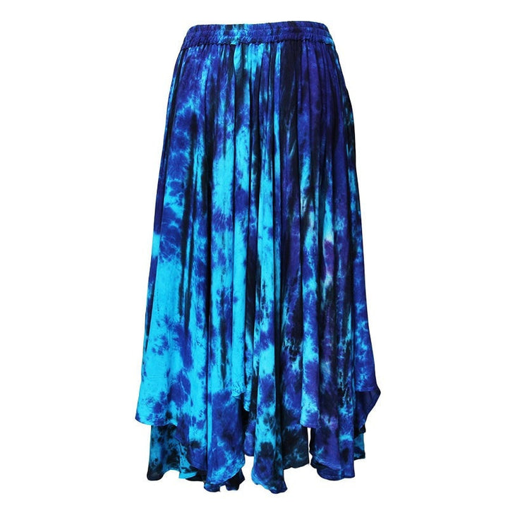 Midi Embroidered Tie Dye Gypsy Skirt