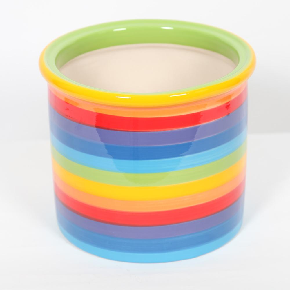 Rainbow Ceramic Planter