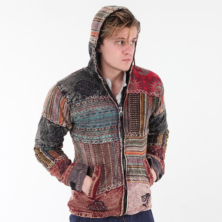 Gheri Patchwork Fleece Lined Jacket