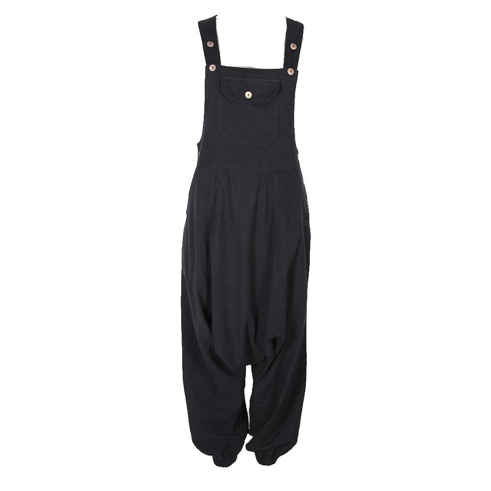 Plain Cotton Harem Dungarees