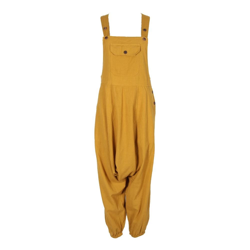 Plain Cotton Harem Dungarees