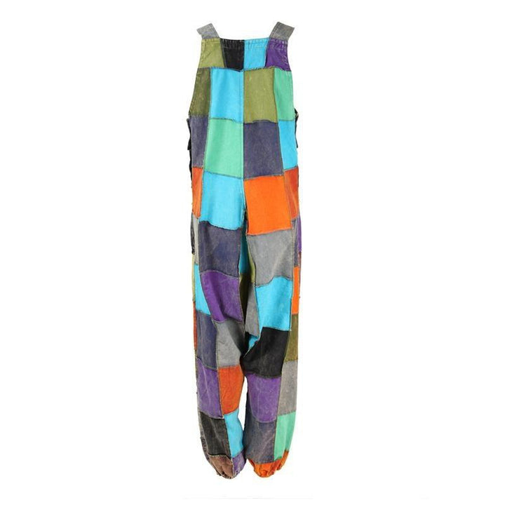 Harem Patchwork Dungarees