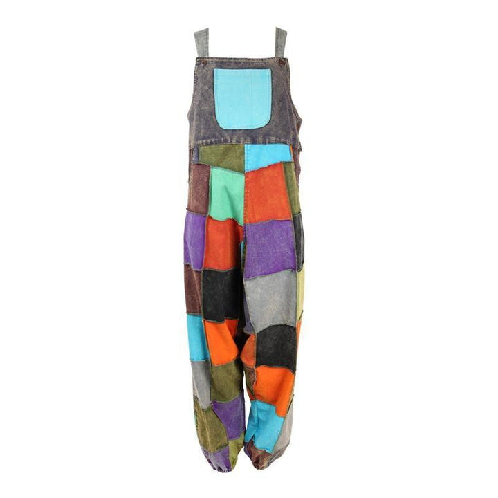 Harem Patchwork Dungarees