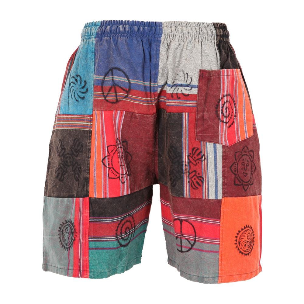 Cotton Patchwork Shorts