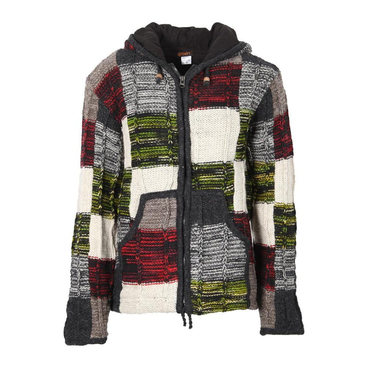 Woollen Patchwork Coat