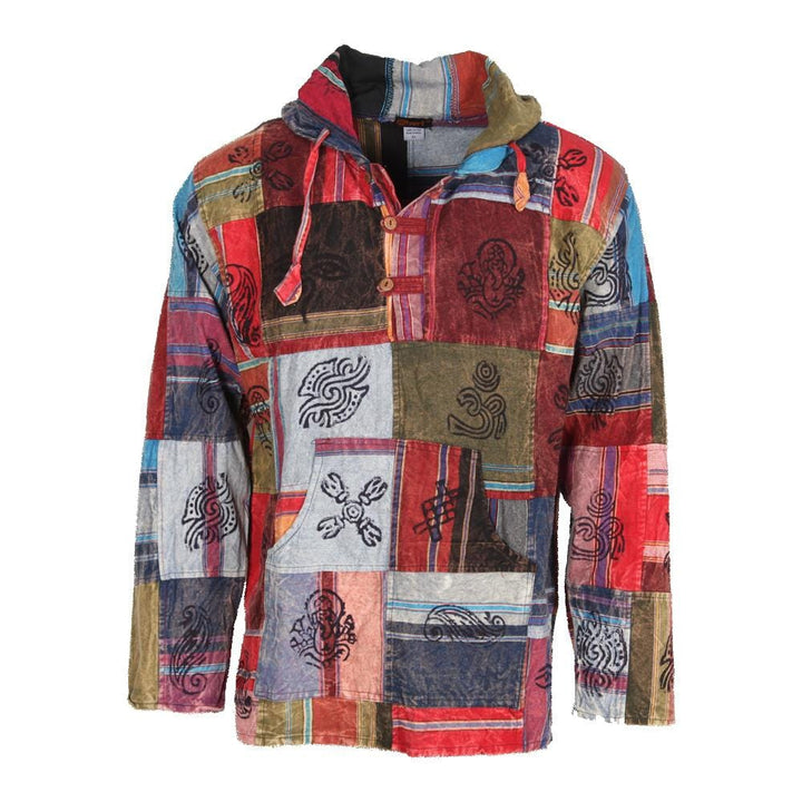 Heavy Cotton Patchwork Hoodie