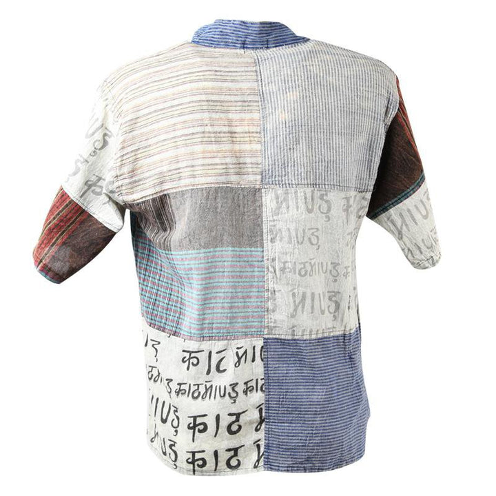 Short Sleeve Patchwork Shirt