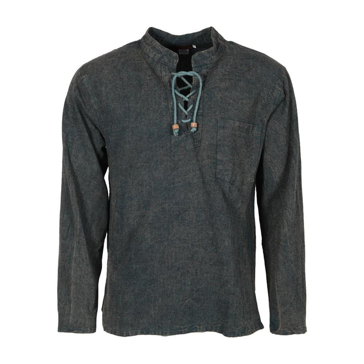 Men's Lace Up Tunic Shirt