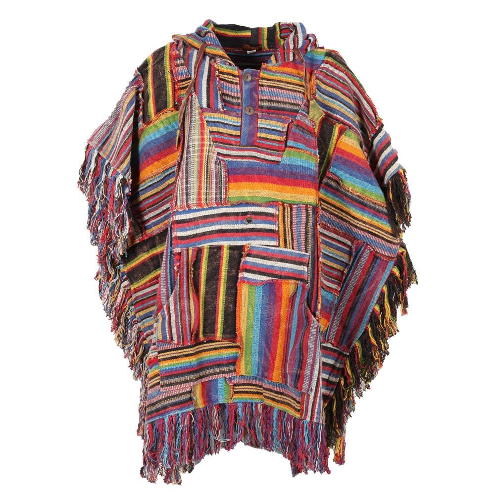 Patchwork Cotton Poncho