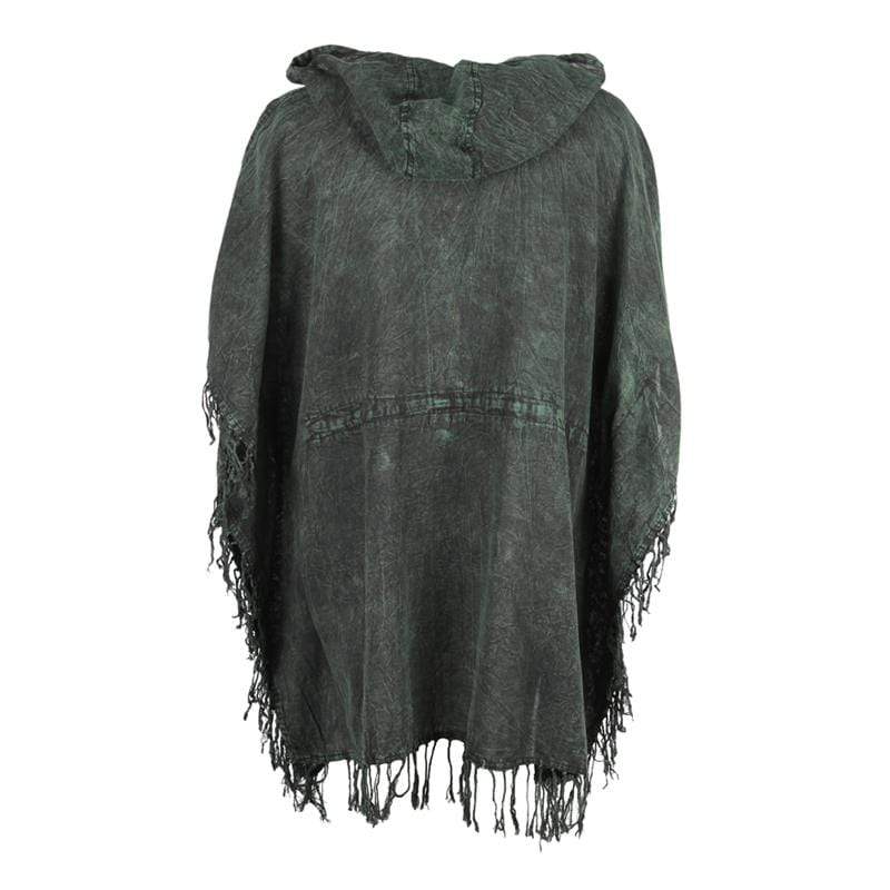 Overdyed Cotton Poncho