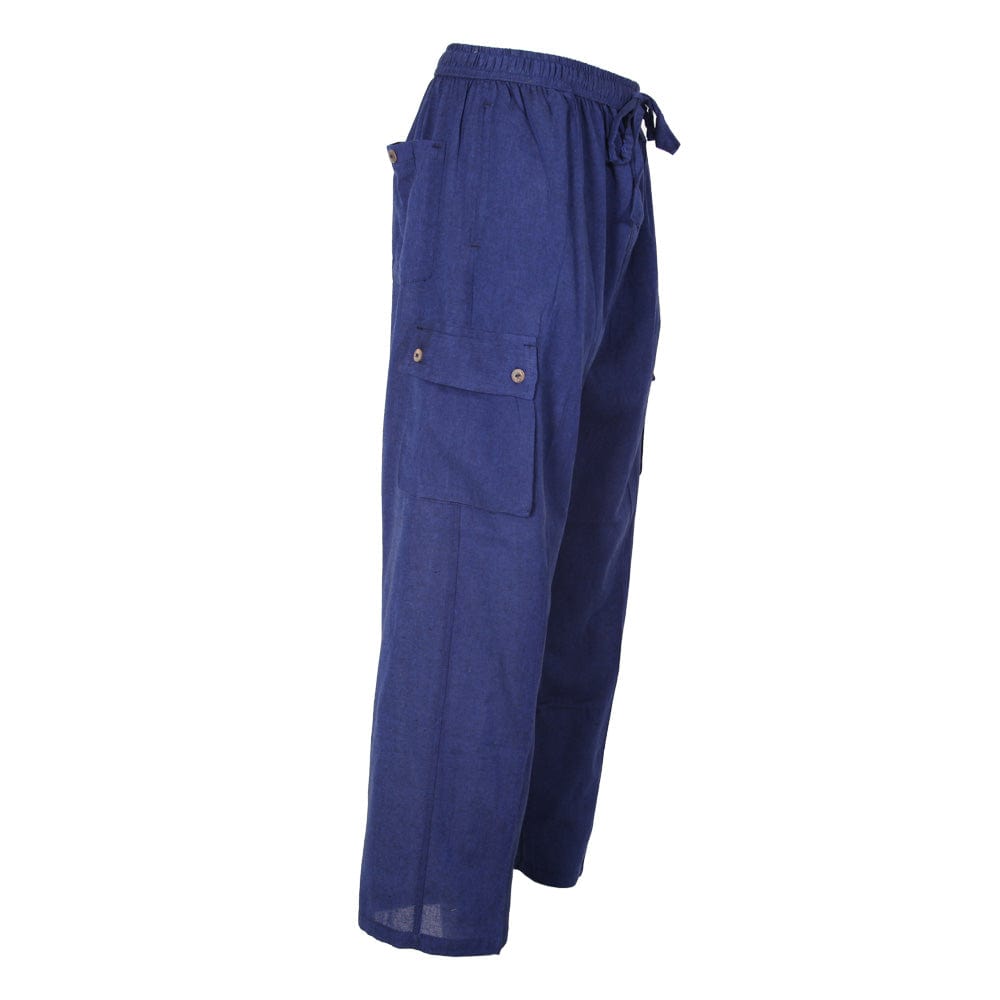 Plain Cotton Cargo Trousers