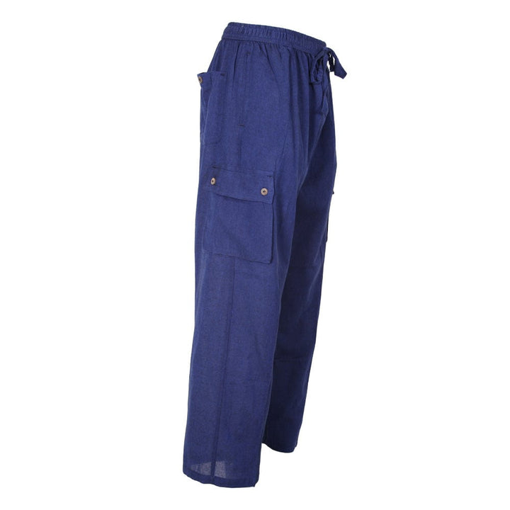 Plain Cotton Cargo Trousers