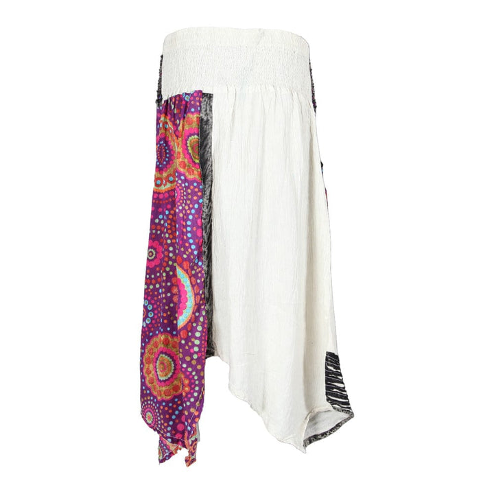 Embroidered Hanky Hem Skirt