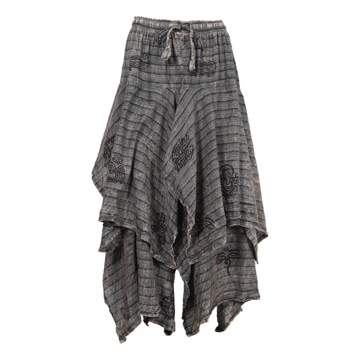 Layered Hanky Hem Printed Skirt