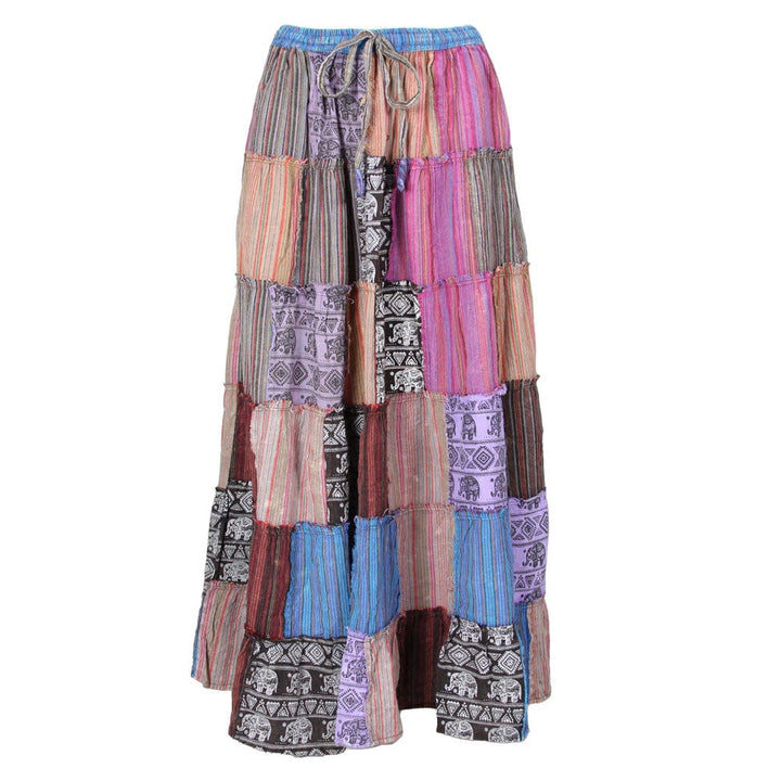 Patchwork Tie Dye Maxi Skirt..