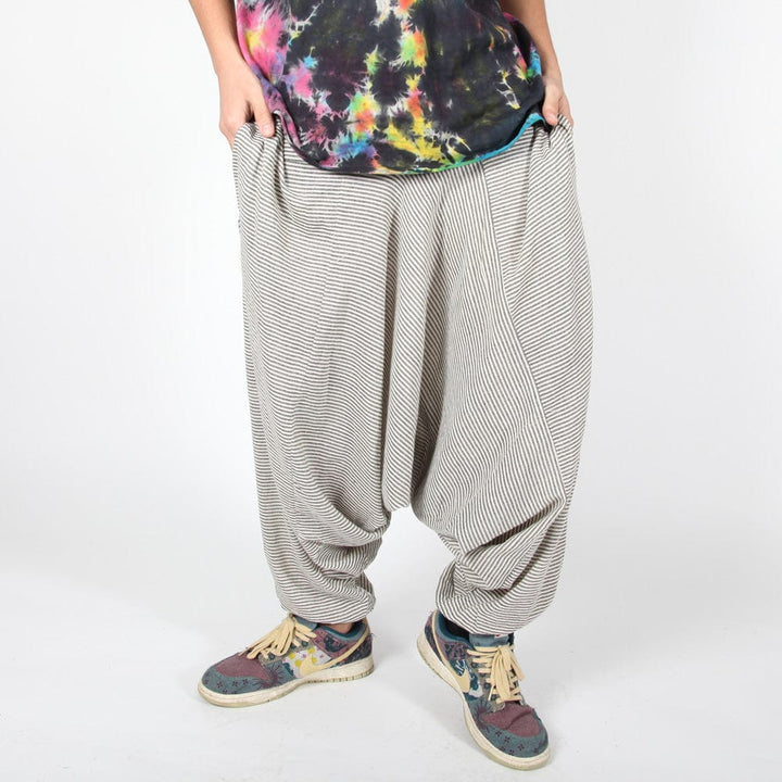 Striped Lounge Jogger Harem Pants..