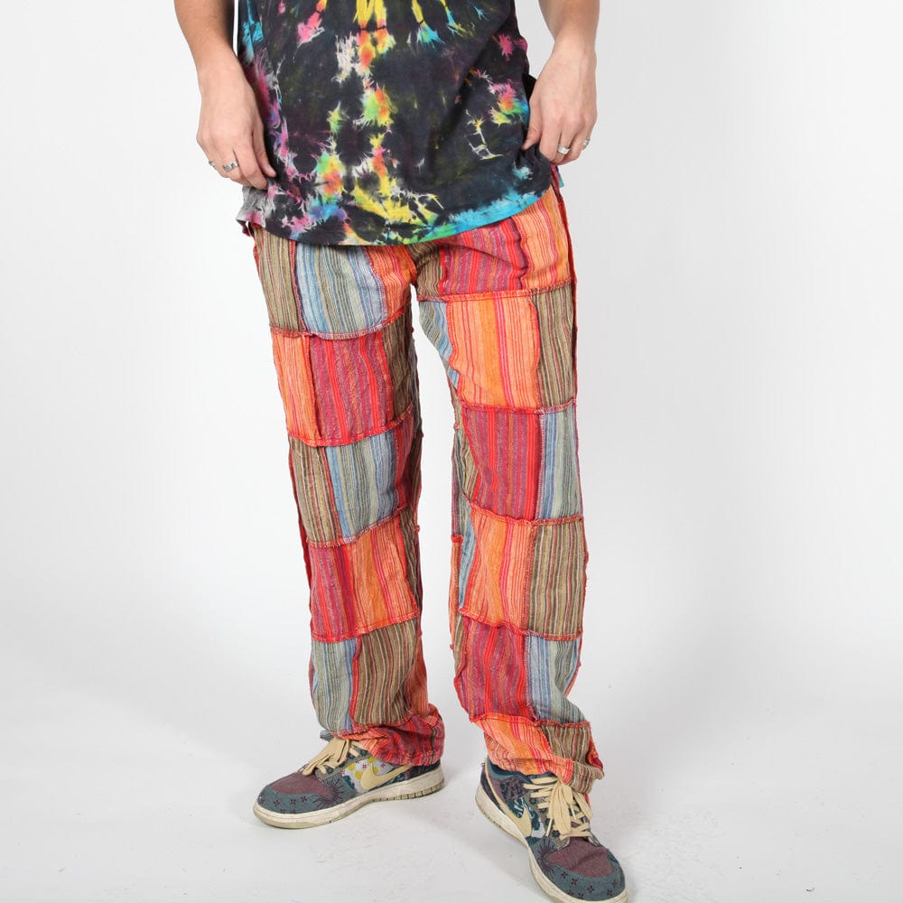 Cotton Patchwork Trousers