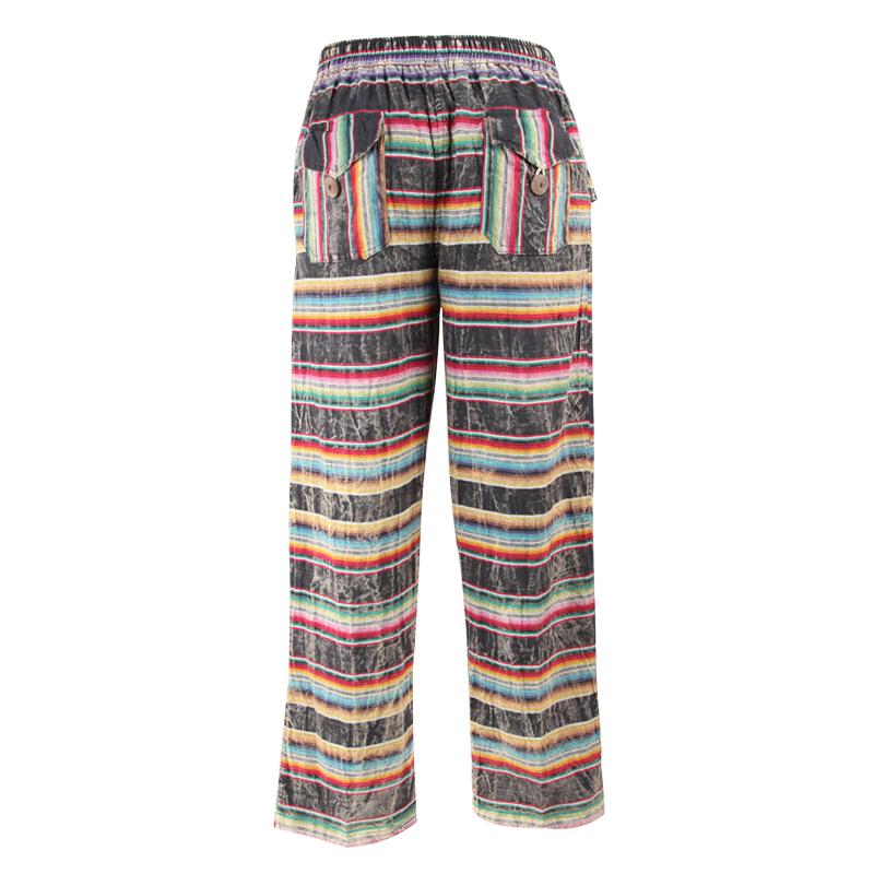 Men's Sarape Patterned Striped Trousers