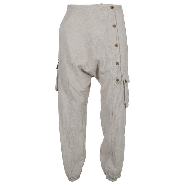 Asymmetric Hemp Mix Trousers