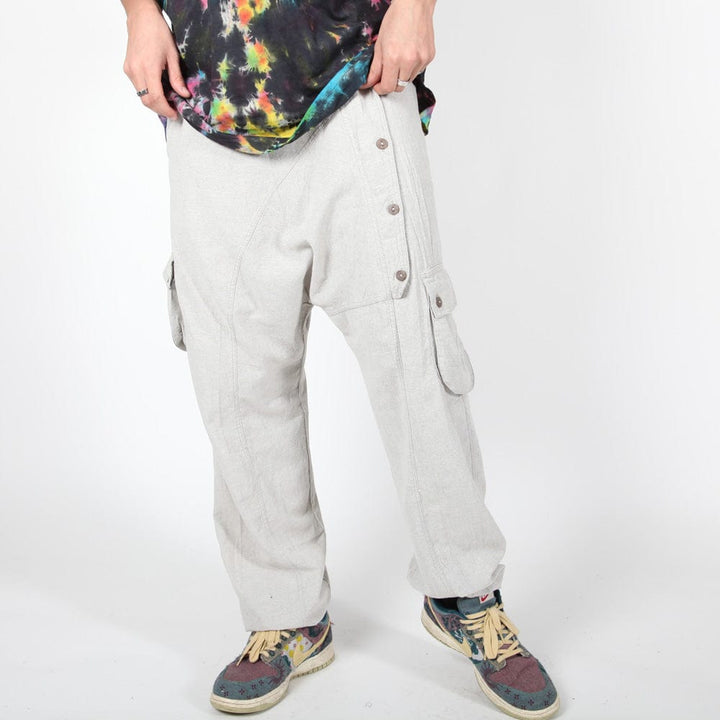 Asymmetric Hemp Mix Trousers