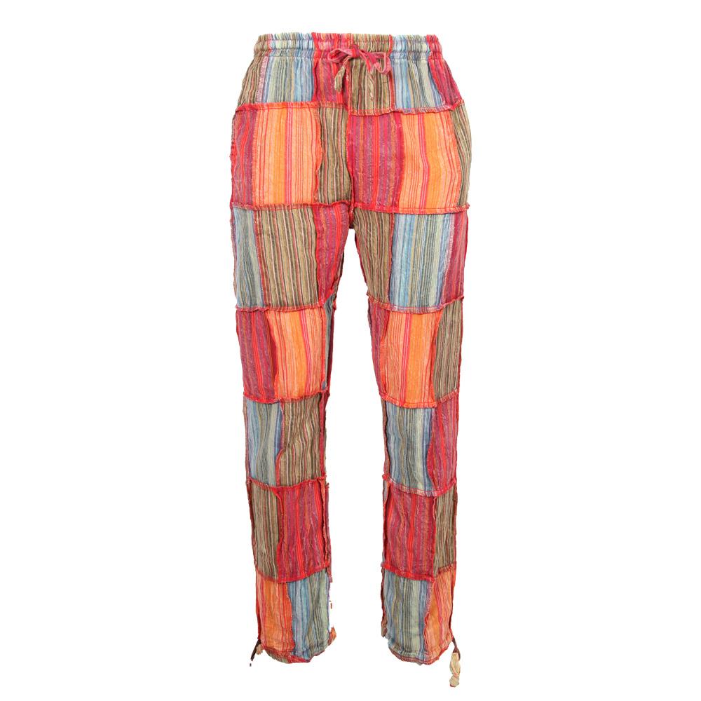 Cotton Patchwork Trousers