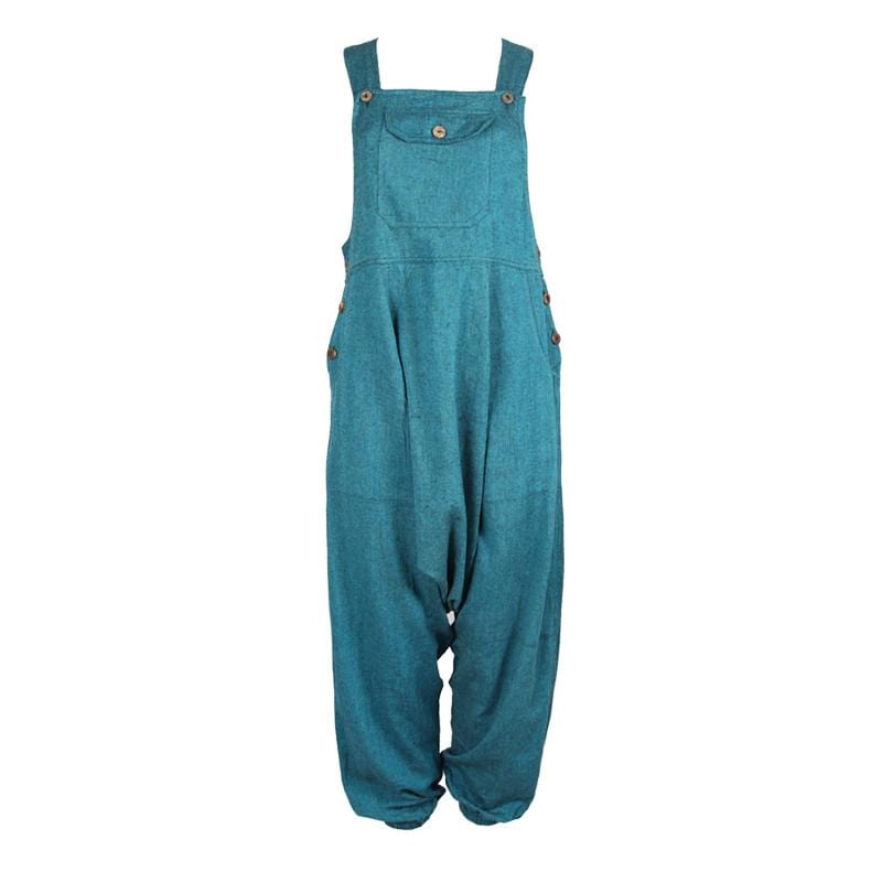 Plain Cotton Harem Dungarees