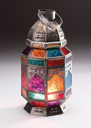 Fair Trade Large Moroccan Multi Glass Lantern