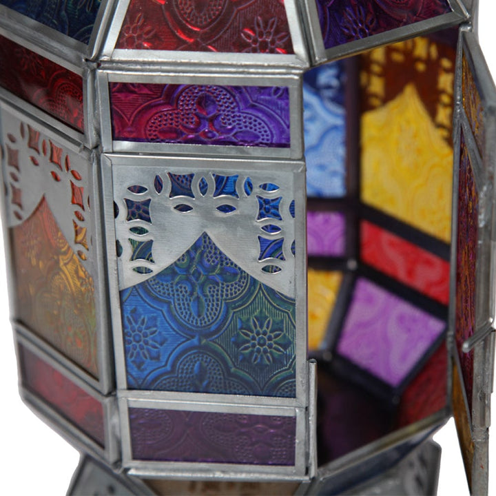 Fair Trade Large Moroccan Multi Glass Lantern