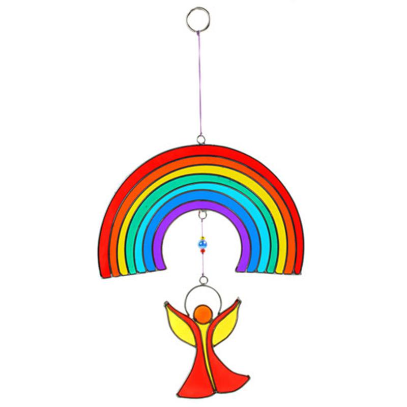 Rainbow Suncatcher Over An Angel