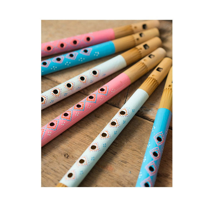 Pastel Coloured Bamboo Flutes