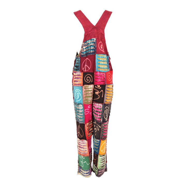 Jersey Cotton Patchwork Dungarees