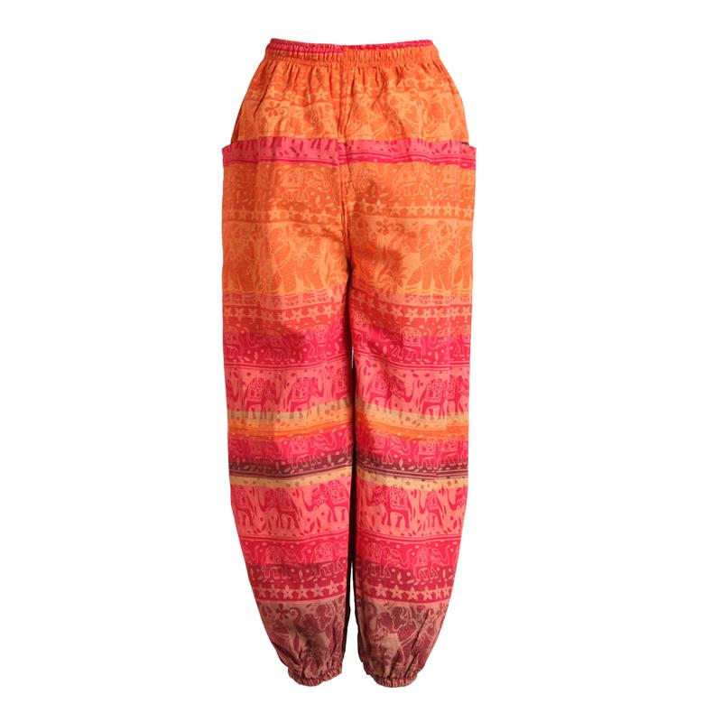 Screen Print Elephant Harem Pants