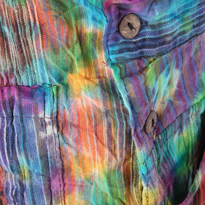 Men's Tie Dye Patchwork Dungarees