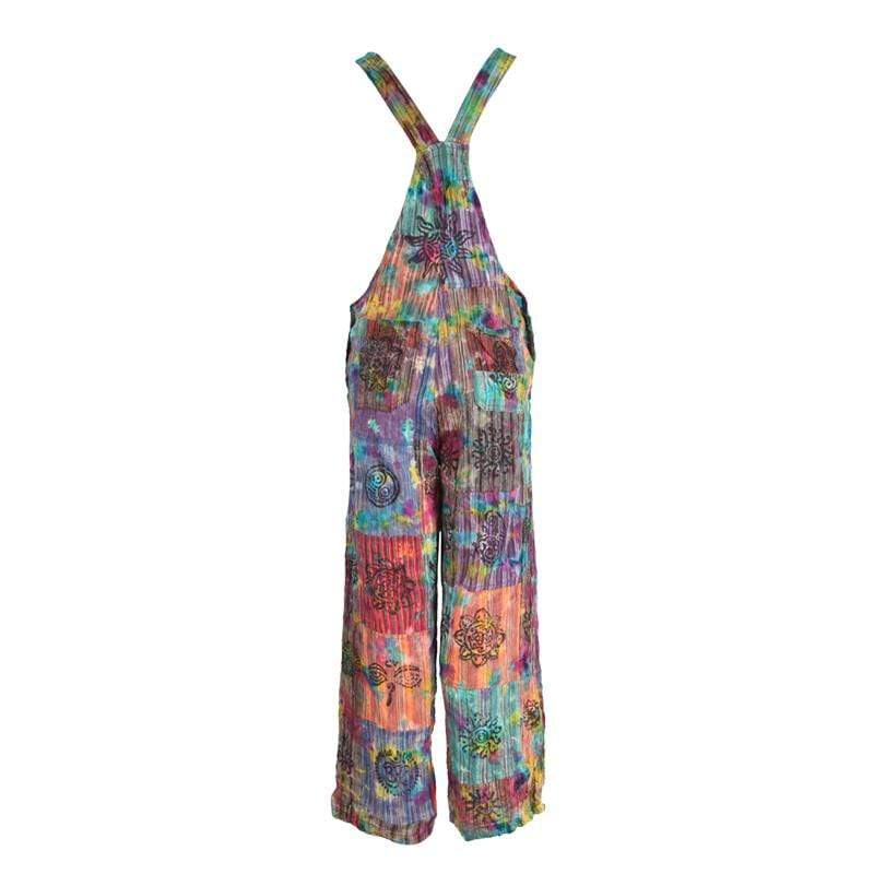 Tie Dye Patchwork Dungarees