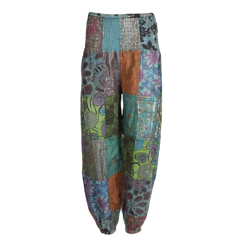 Petrol Patchwork Harem Trousers – The Hippy Clothing Co.