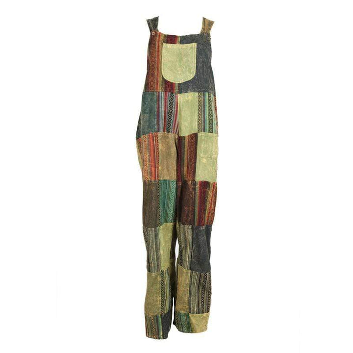 Men's Patchwork Dungarees