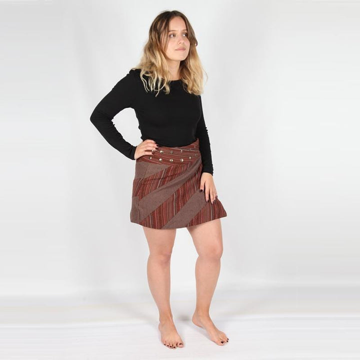 Woven Cotton Popper Skirt