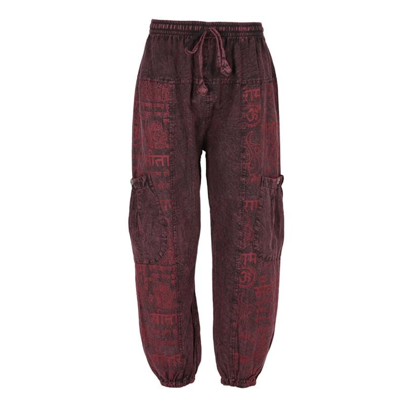 Men's Stone Washed Om Joggers