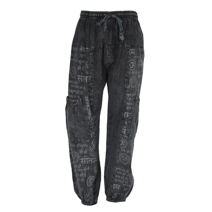 Men's Stone Washed Om Joggers