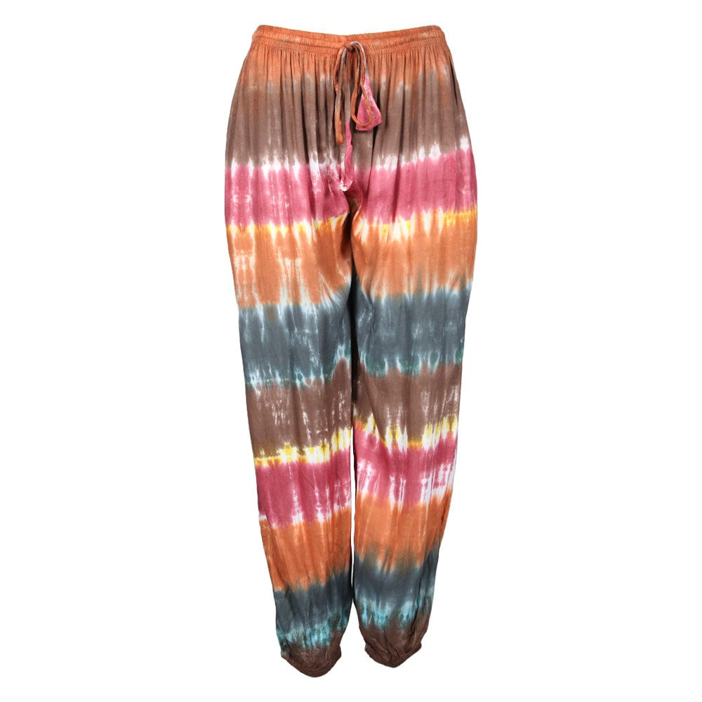 Autumnal Colours Tie Dye Jogger Pants