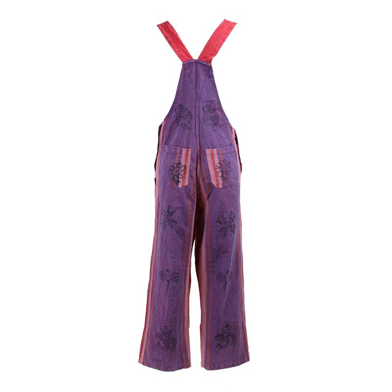 Baggy Dungarees Block Print