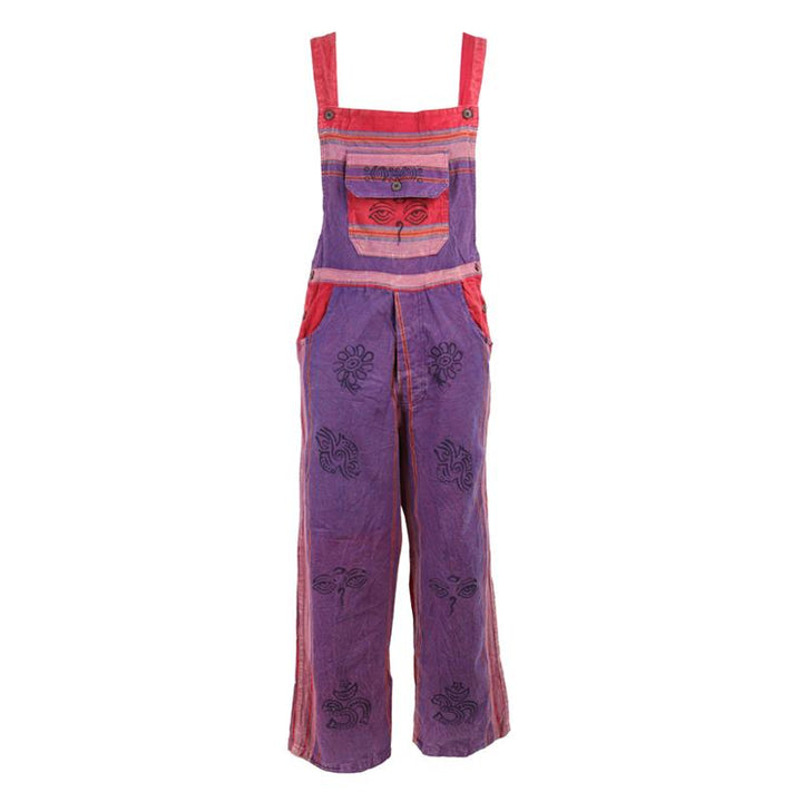 Baggy Dungarees Block Print