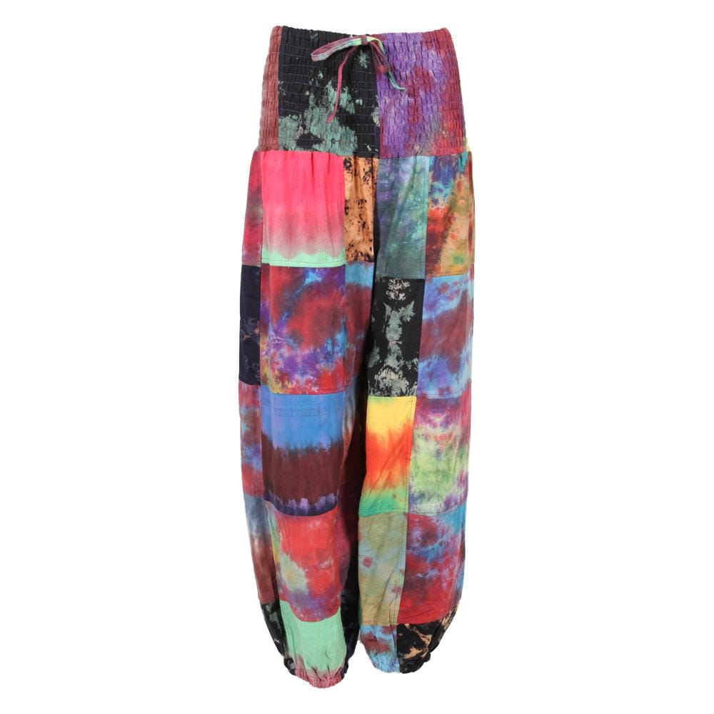 Patchwork Tie Dye Harem Pants