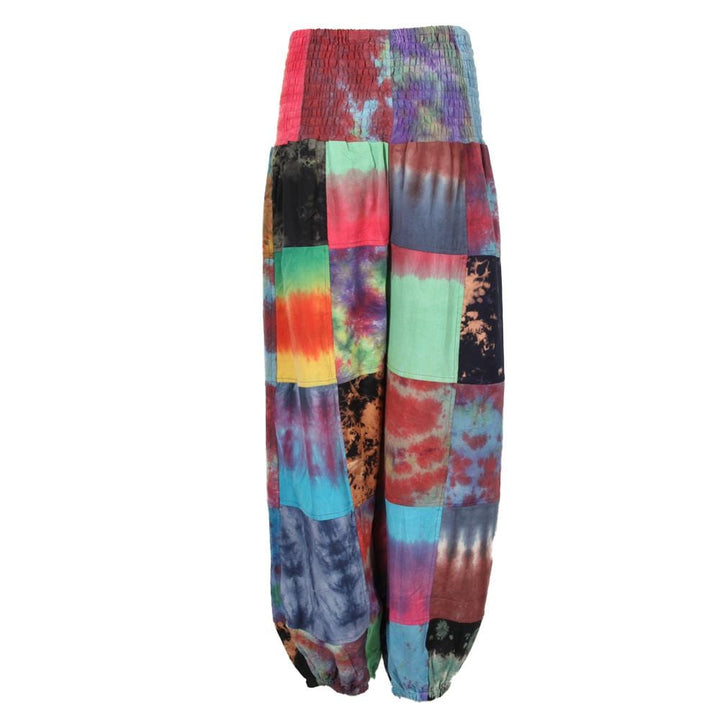 Patchwork Tie Dye Harem Pants