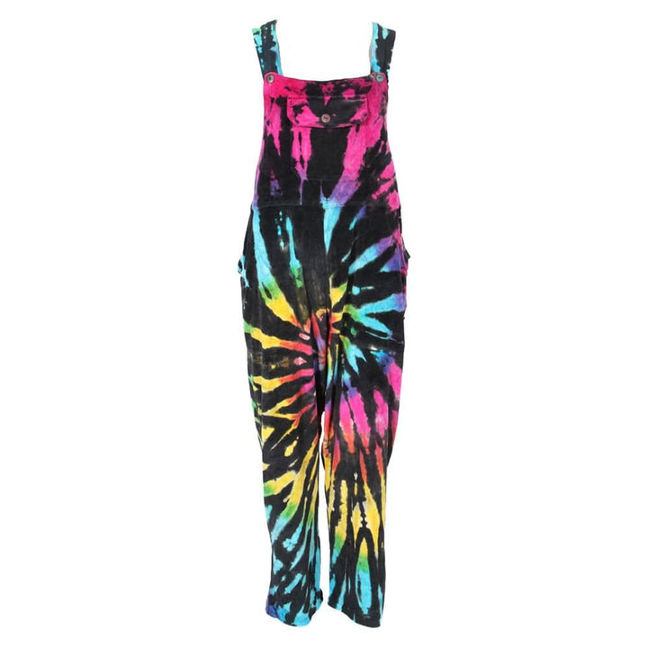 Tie Dye Velvet Dungarees